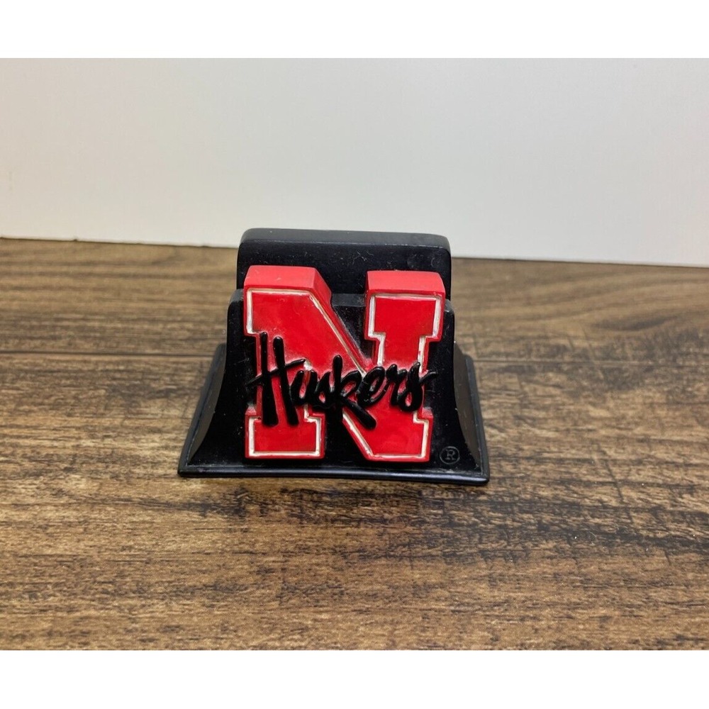 Nebraska Cornhuskers Desk Office Paper File Holder Paper Weight Huskers